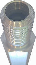 Наружная резьба шестигранных алюминиевых удлинителей для алмазной коронки Kern 1 1/4 UNC, 300 мм