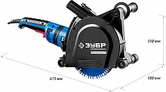 Размеры штробореза Зубр Профессионал ЗШ-П45-2100 ПВТК