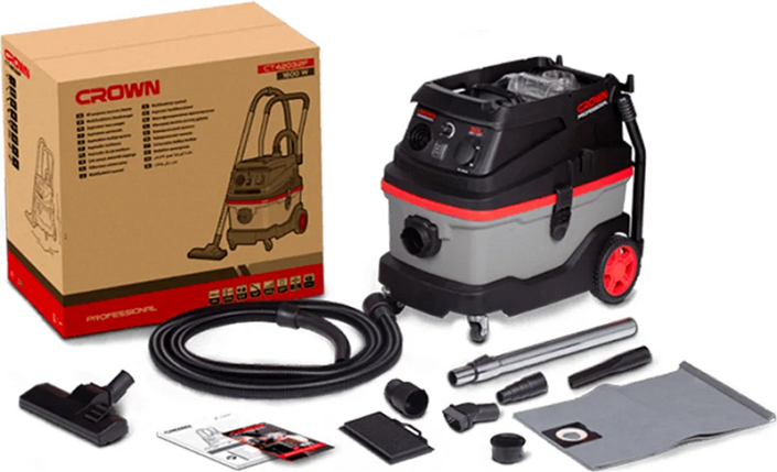 Комплектация промышленного пылесоса Crown CT42032F