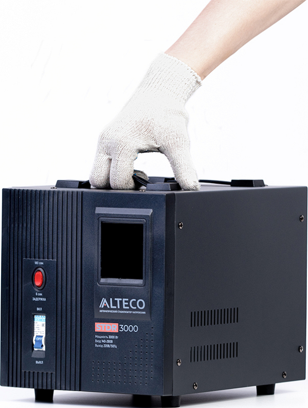 Применение автоматического стабилизатора напряжения Alteco STDR 3000