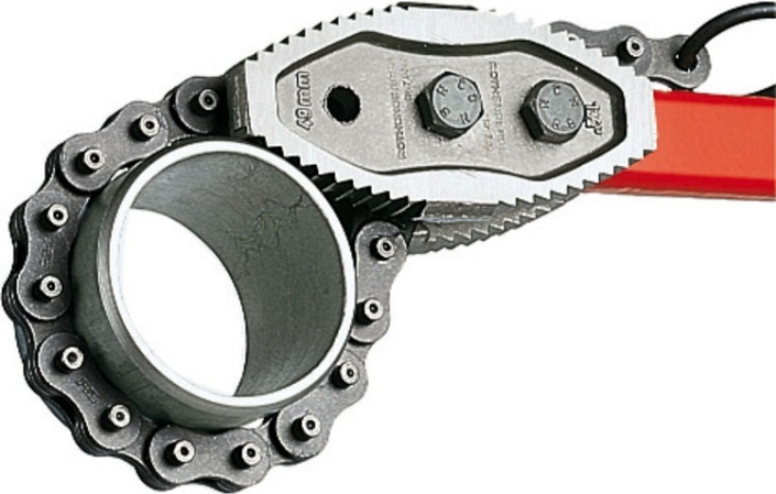 Применение цепного ключа Rothenberger Heavy Duty 2 1/2" Применение цепного ключа Rothenberger Heavy Duty 2 1/2"