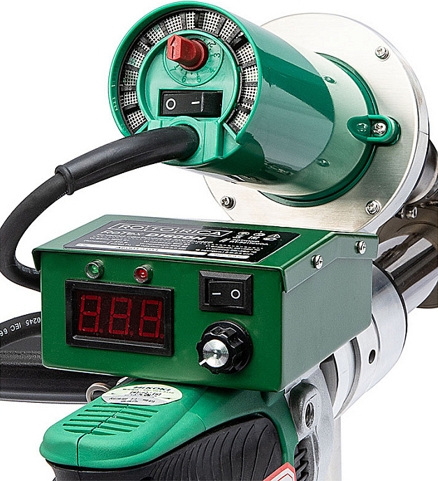 Управление ручным сварочным экструдером для пластика Rotorica RoTex D1600H